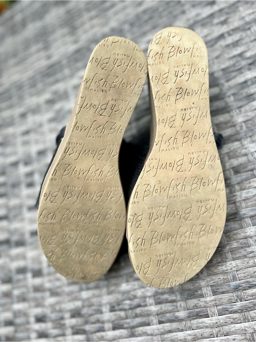 Blowfish Malibu Black Platform Slide Sandals - Picture 9 of 9